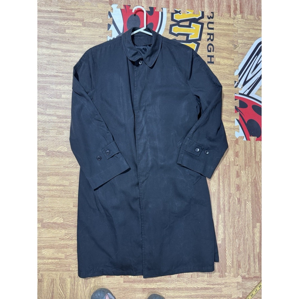 Vintage Gentry Topcoat Raincoat Black Men's M